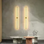 Серия настенных стержневых светильников на цилиндрическом креплении Opulent B Gold L100 ImperiumLoft