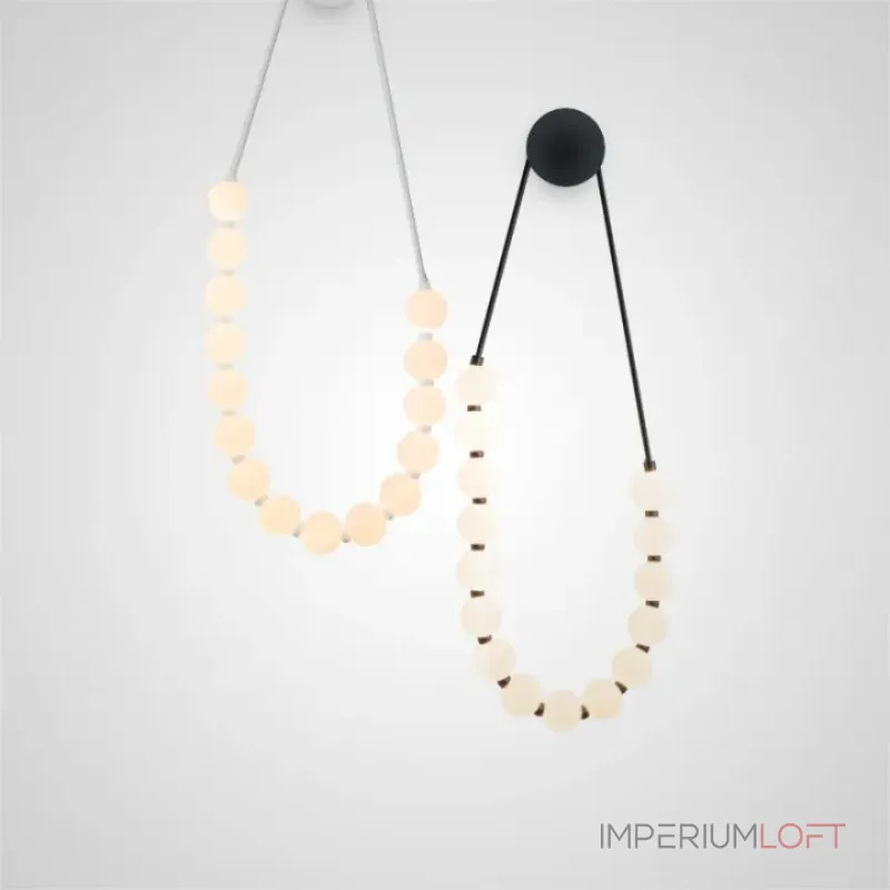 Серия настенных светодиодных светильников с белыми шарообразными плафонами на подвесном тросе Nano Orb White от ImperiumLoft