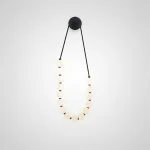 Серия настенных светодиодных светильников с белыми шарообразными плафонами на подвесном тросе Nano Orb Black от ImperiumLoft