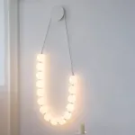 Серия настенных светодиодных светильников с белыми шарообразными плафонами на подвесном тросе Nano Orb White от ImperiumLoft