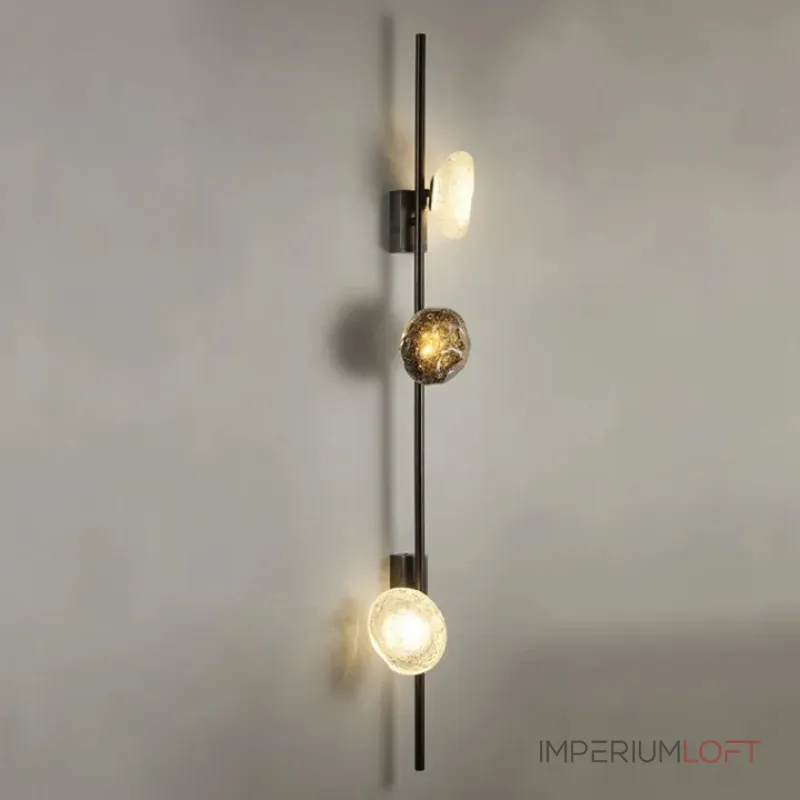 Настенный светодиодный светильник с плафонами из стекла ручной работы с эффектом воздушных пузырьков Stairway от ImperiumLoft