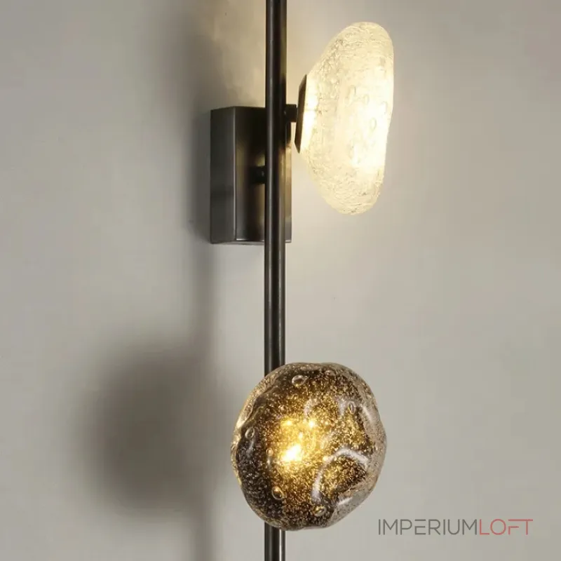 Настенный светодиодный светильник с плафонами из стекла ручной работы с эффектом воздушных пузырьков Stairway от ImperiumLoft