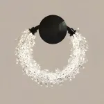 Настенный светильник с латунными элементами и хрустальными вставками Crystal Orbit BLack от ImperiumLoft