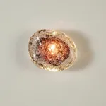 Серия светодиодных настенных светильников с плафонами из стекла ручной работы с эффектом воздушных пузырьков Stairway  One Winered от ImperiumLoft