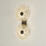 Серия настенных светодиодных светильников с дисковидными рассеивателями из рельефного стекла ручной работы Sun Round W P2 от ImperiumLoft