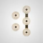 Серия настенных светодиодных светильников с дисковидными рассеивателями из рельефного стекла ручной работы Sun Round W P3 от ImperiumLoft