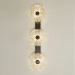 Серия настенных светодиодных светильников с дисковидными рассеивателями из рельефного стекла ручной работы Sun Round W P3 от ImperiumLoft