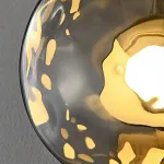 Серия настенных светодиодных светильников с шарообразными плафонами из выдувного стекла на вертикальных стойках с круглым креплением Whisper Wall Goldот ImperiumLoft