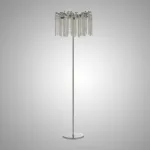 Торшер с подвесным декором из ниток хрусталя на ветвистом каркасе Snow Tree Chrome от ImperiumLoft