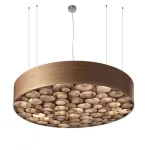 Подвесная люстра из шпона LOVOND ROUNDS D100