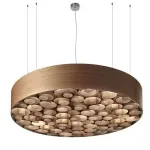 Подвесная люстра из шпона LOVOND ROUNDS D120