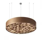 Подвесная люстра из шпона LOVOND ROUNDS D60