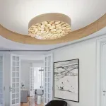 Подвесная люстра из шпона LOVOND ROUNDS D100