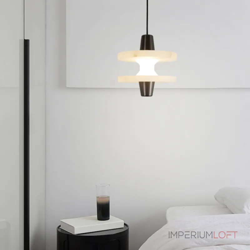 Люстра LOVOND LUPA Black с мраморным плафоном от ImperiumLoft