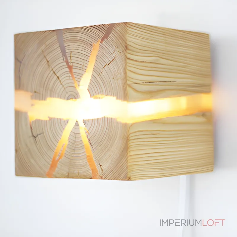 Настенный светильник KONOHA CUBE A Light Brown с выключателем от ImperiumLoft Настенный светильник KONOHA CUBE A Light Brown с выключателем от ImperiumLoft