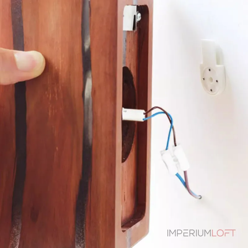 Настенный светильник KONOHA RECT Walnut A H16 с проводом от ImperiumLoft Настенный светильник KONOHA RECT Walnut A H16 с проводом от ImperiumLoft