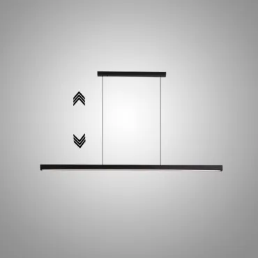 Подвесной светильник LANHU LONG Black L120 с лифтом Подвесной светильник LANHU LONG Black L120 с лифтом