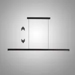 Подвесной светильник LANHU LONG Black L180 с лифтом от ImperiumLoft