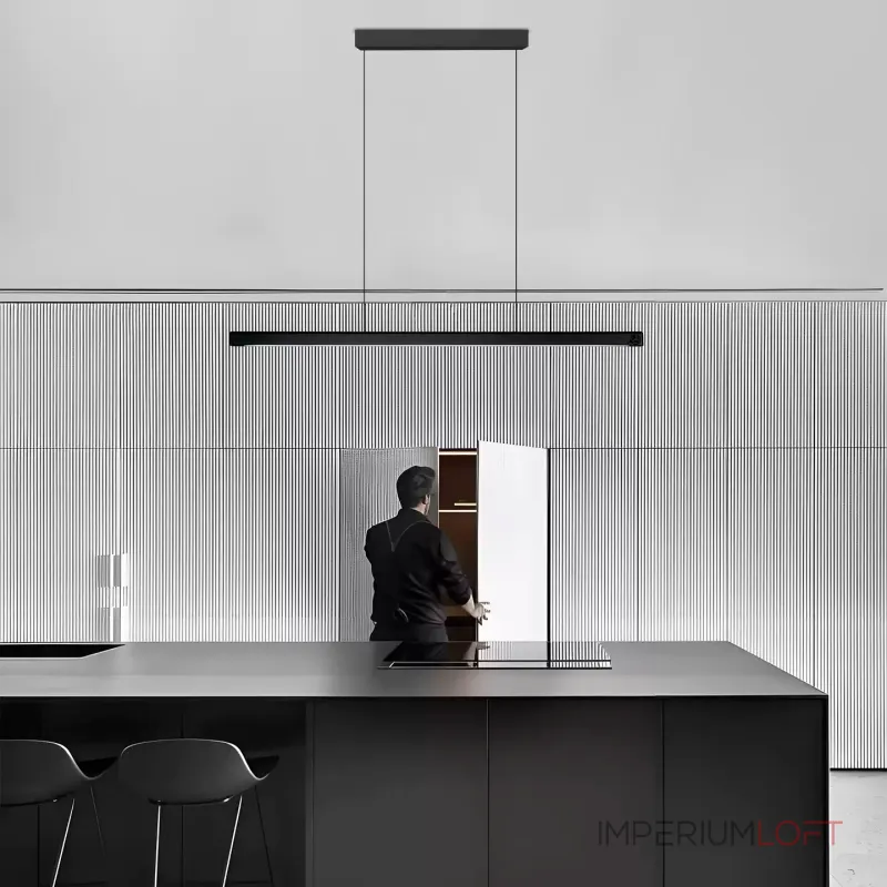 Подвесной светильник LANHU LONG Black L100 с лифтом от ImperiumLoft