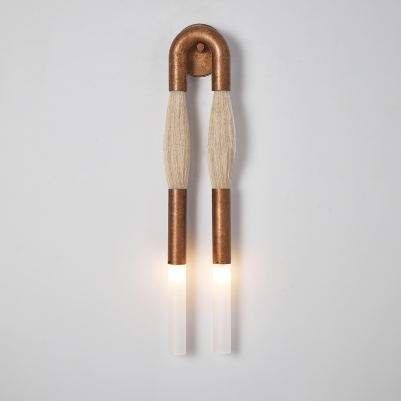 Настенный светильник BRUSH LUMEN Bronze с конским волосом от ImperiumLoft Настенный светильник BRUSH LUMEN Bronze с конским волосом от ImperiumLoft