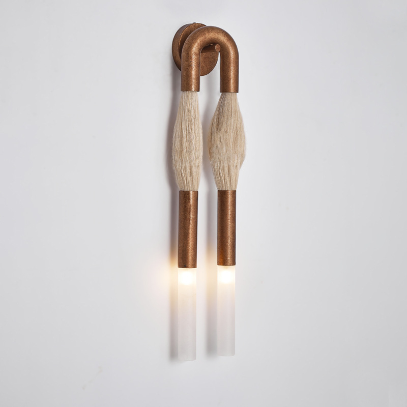 Настенный светильник BRUSH LUMEN Bronze с конским волосом от ImperiumLoft Настенный светильник BRUSH LUMEN Bronze с конским волосом от ImperiumLoft