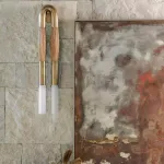 Настенный светильник BRUSH LUMEN Gold с конским волосом от ImperiumLoft