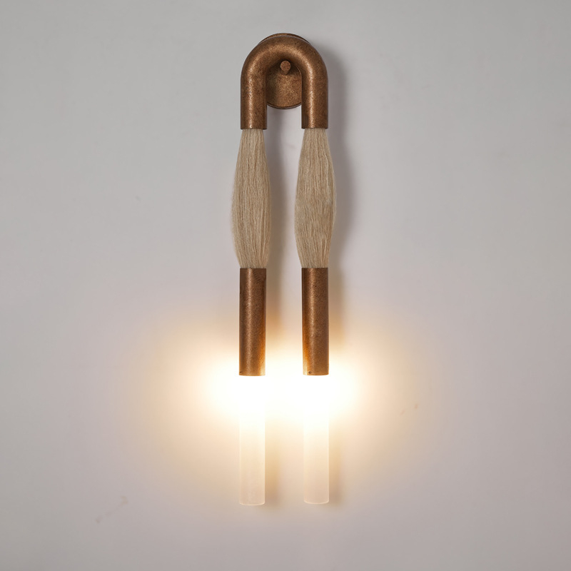 Настенный светильник BRUSH LUMEN Bronze с конским волосом от ImperiumLoft Настенный светильник BRUSH LUMEN Bronze с конским волосом от ImperiumLoft