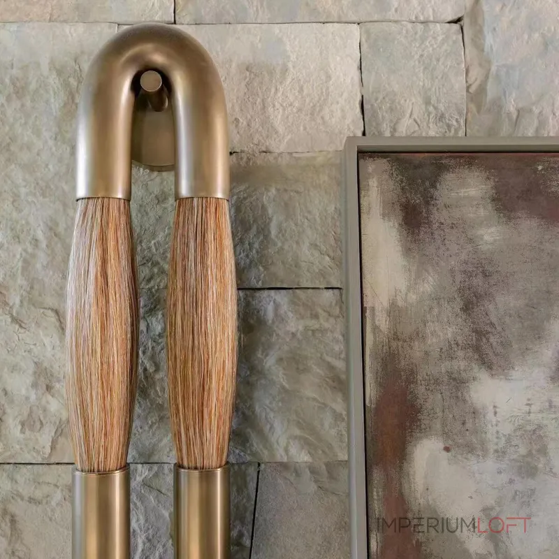 Настенный светильник BRUSH LUMEN Gold с конским волосом от ImperiumLoft