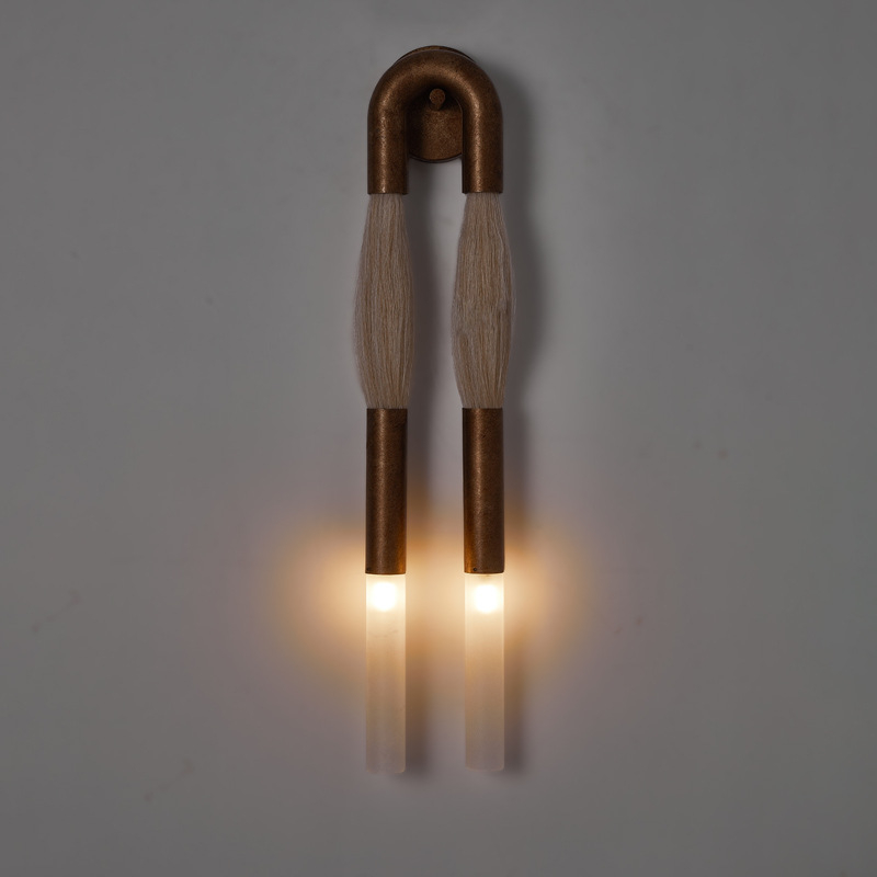 Настенный светильник BRUSH LUMEN Bronze с конским волосом от ImperiumLoft Настенный светильник BRUSH LUMEN Bronze с конским волосом от ImperiumLoft