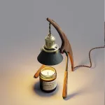 Настольная лампа Amber Tend для ароматических свечей с треногой от ImperiumLoft