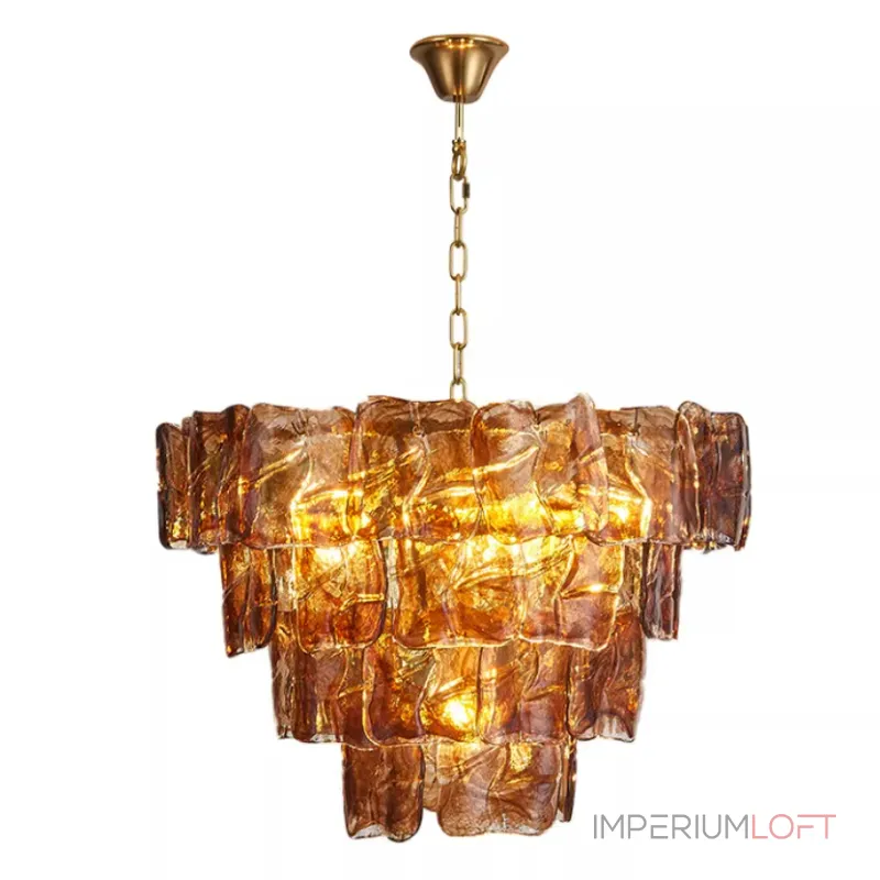 Подвесная люстра PETAL GLASS Gold D50 со стеклянными плафонами от Vinsa Подвесная люстра PETAL GLASS Gold D50 со стеклянными плафонами от Vinsa