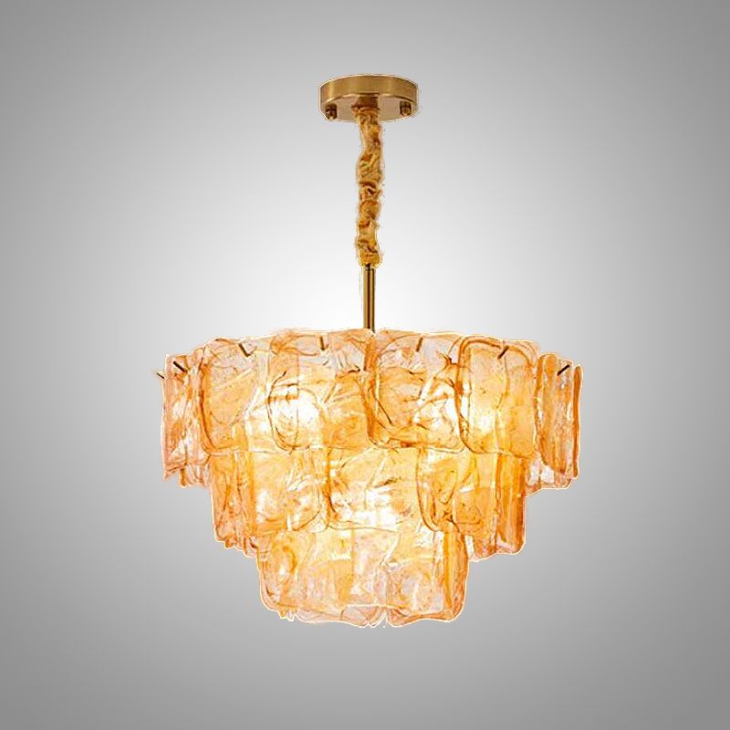 Подвесная люстра PETAL GLASS Gold D50 со стеклянными плафонами от Vinsa Подвесная люстра PETAL GLASS Gold D50 со стеклянными плафонами от Vinsa