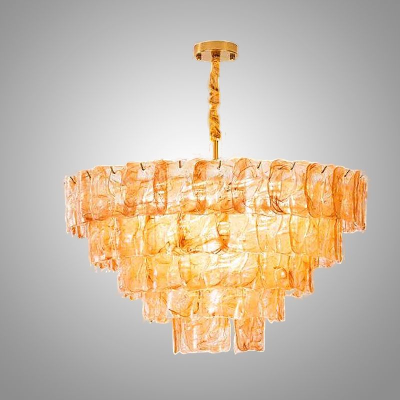 Подвесная люстра PETAL GLASS Gold D80 со стеклянными плафонами от Vinsa Подвесная люстра PETAL GLASS Gold D80 со стеклянными плафонами от Vinsa