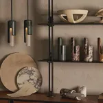 Подвесной светильник Stone Drop B с мраморными плафоном от Vinsa