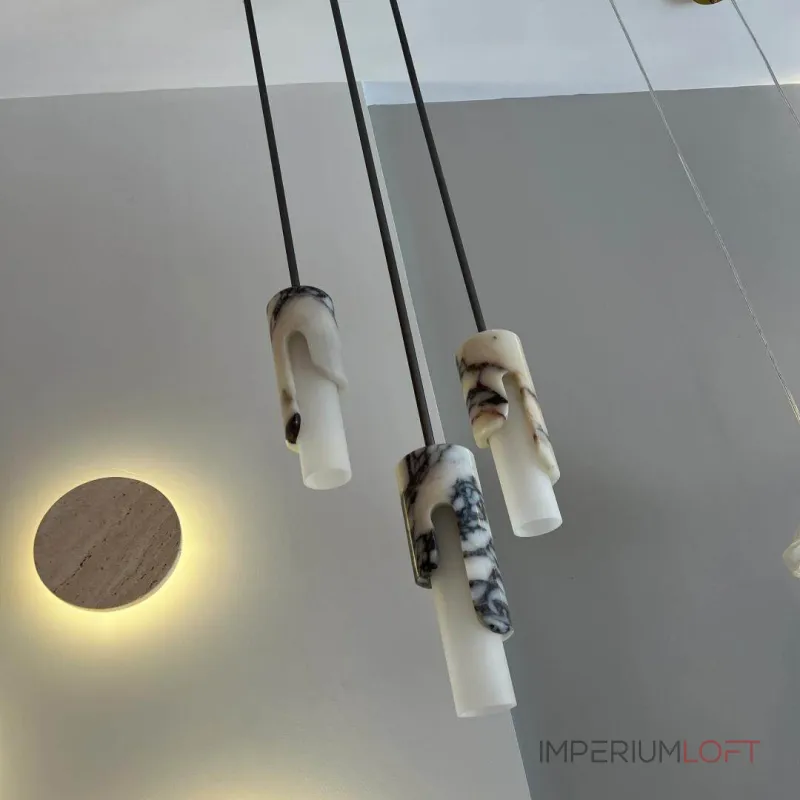 Подвесной светильник Stone Drop A с мраморными плафоном от Vinsa