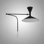 Настенный светильник Duo Play Black с проводом с гибким механизмом от Vinsa