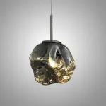 Подвесной светильник Ice Light D15 Black с природной фактурой от VINSA