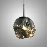 Подвесной светильник Ice Light D18 Black с природной фактурой от VINSA