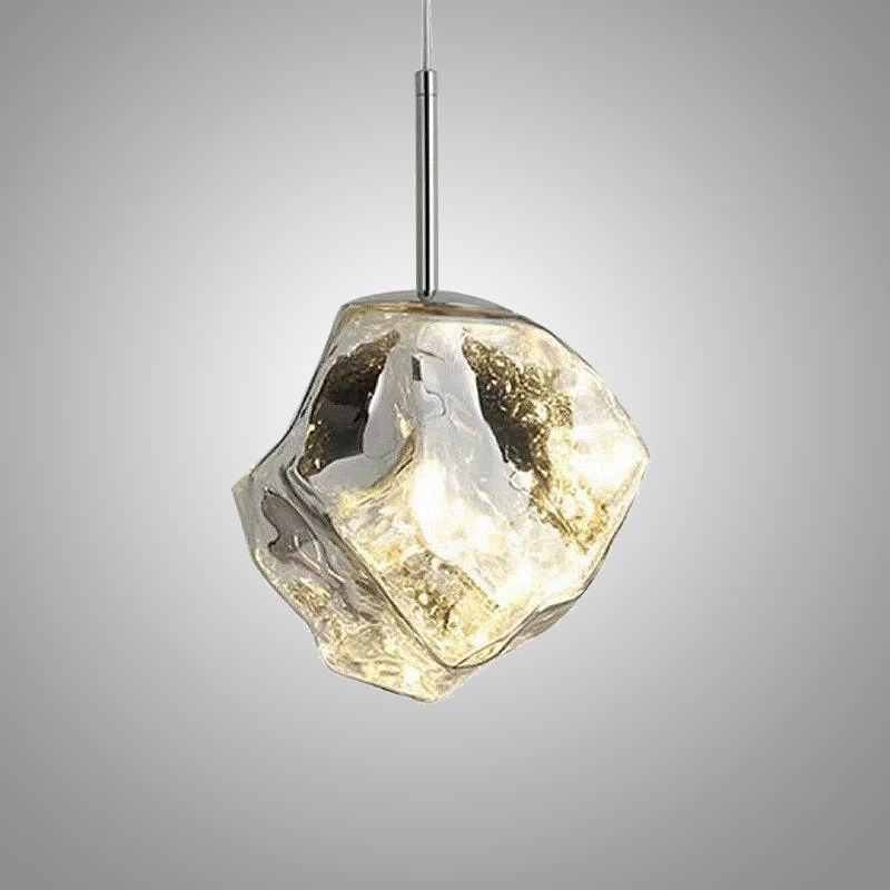 Подвесной светильник Ice Light D15 Silver с природной фактурой от VINSA Подвесной светильник Ice Light D15 Silver с природной фактурой от VINSA