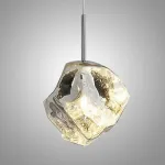 Подвесной светильник Ice Light D18 Silver с природной фактурой от VINSA