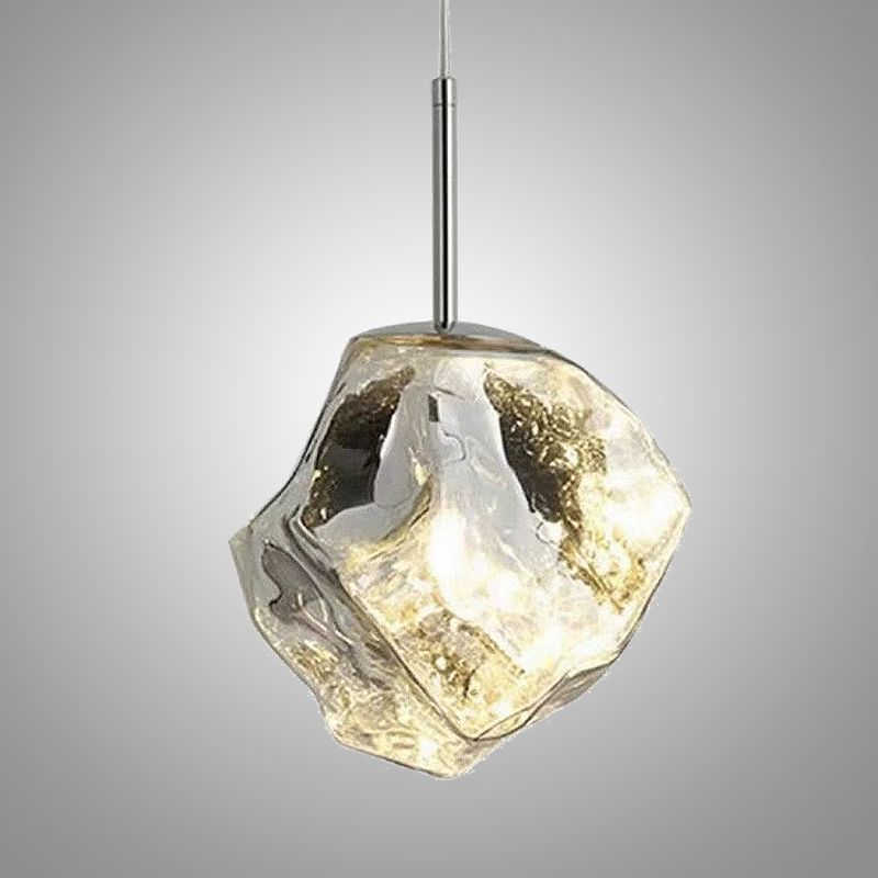 Подвесной светильник Ice Light D18 Silver с природной фактурой от VINSA Подвесной светильник Ice Light D18 Silver с природной фактурой от VINSA