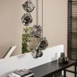 Подвесной светильник Ice Light D18 Silver с природной фактурой от VINSA