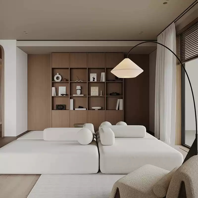 Торшер Soft Arc с изящным основанием от Vinsa