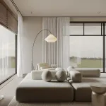 Торшер Soft Arc с изящным основанием от Vinsa