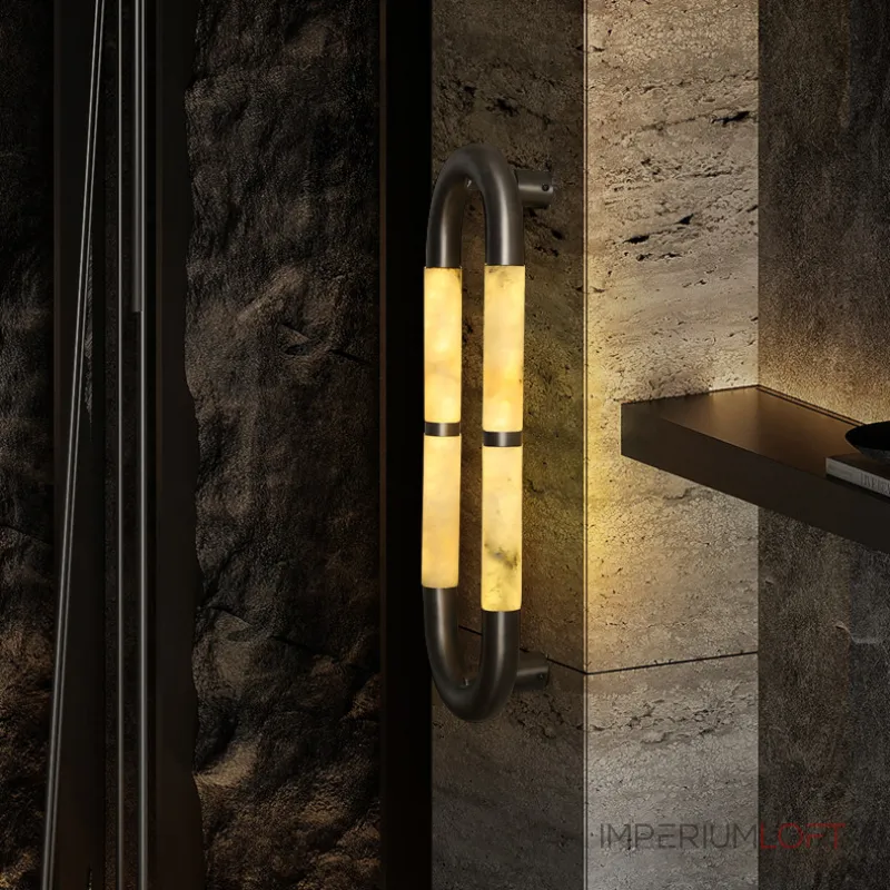 Настенный светильник Sleek Grip A с мраморными плафонами от Vinsa