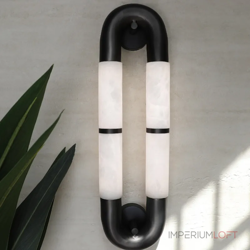 Настенный светильник Sleek Grip A с мраморными плафонами от Vinsa