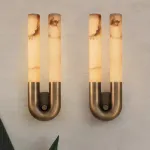 Настенный светильник Sleek Grip B Copper с мраморными плафонами от Vinsa