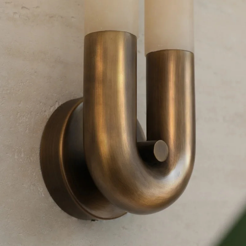 Настенный светильник Sleek Grip B Copper с мраморными плафонами от Vinsa Настенный светильник Sleek Grip B Copper с мраморными плафонами от Vinsa