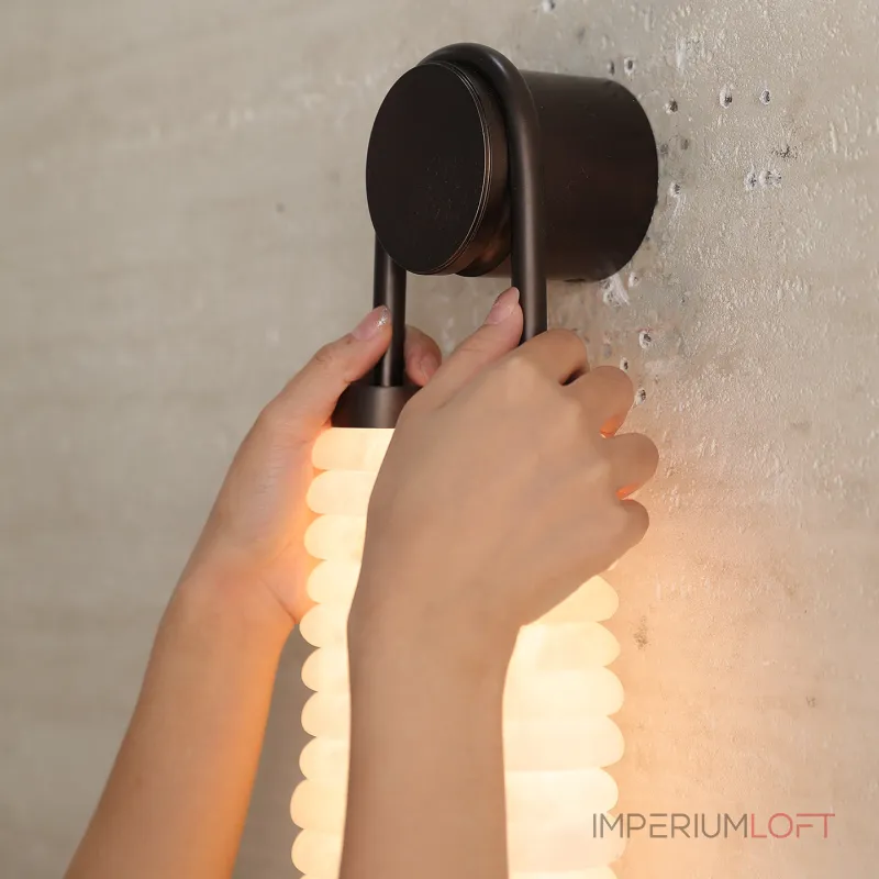 Настенный светильник Duo Glow ручной работы с мраморными плафонами от Vinsa Настенный светильник Duo Glow ручной работы с мраморными плафонами от Vinsa