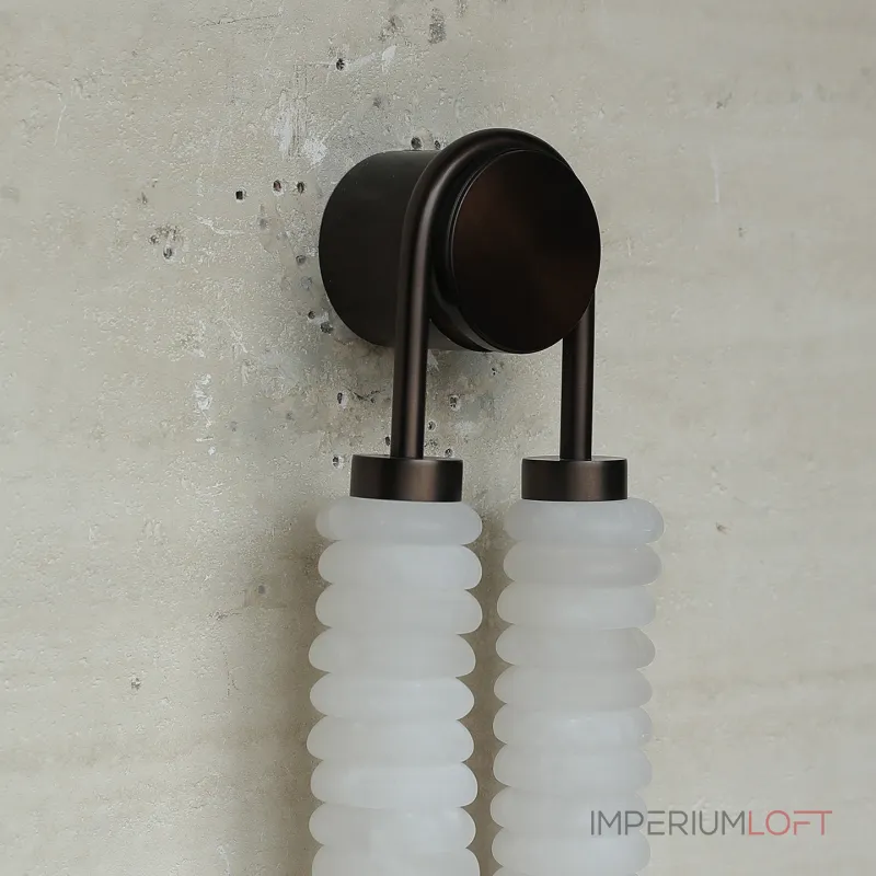 Настенный светильник Duo Glow ручной работы с мраморными плафонами от Vinsa Настенный светильник Duo Glow ручной работы с мраморными плафонами от Vinsa